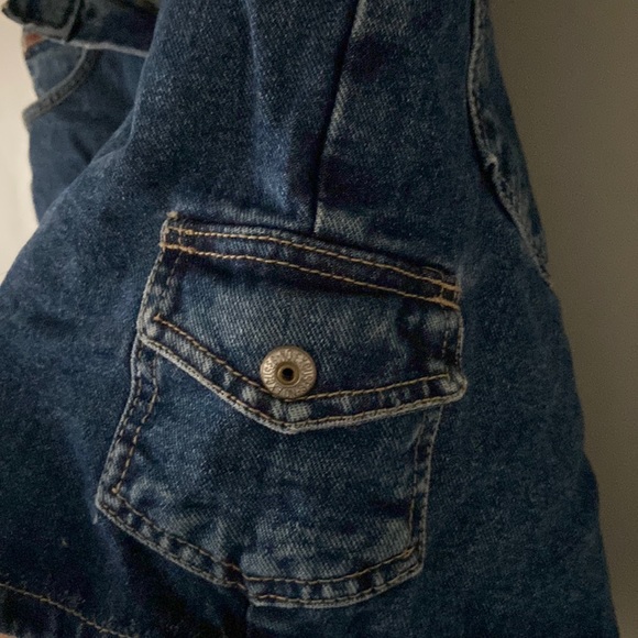 No excuses dark wash blue cargo jean shorts - Picture 7 of 7